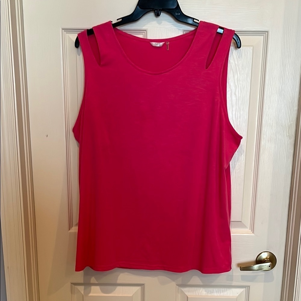 # Kaktus Pink 2X Tank Top Sleeveless Knit
